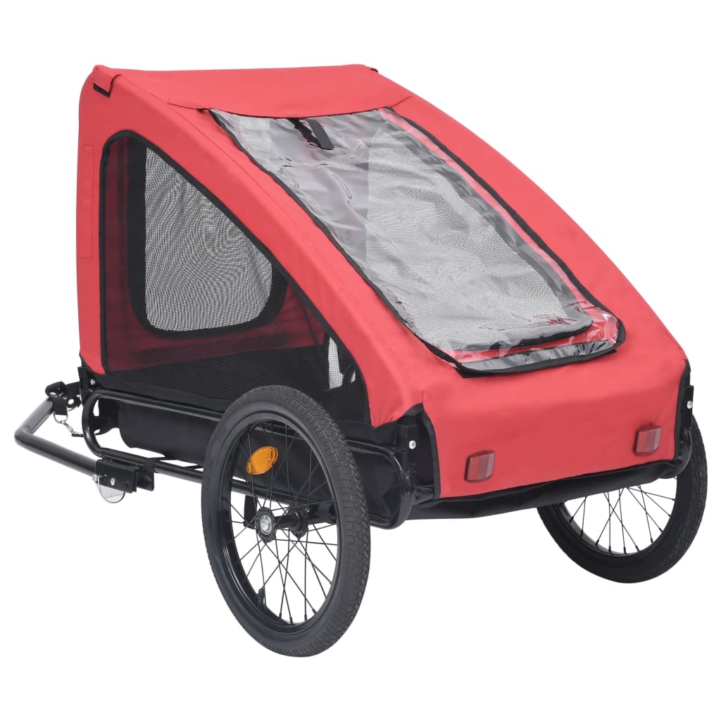 NNEVL Pet Trailer Red and Black