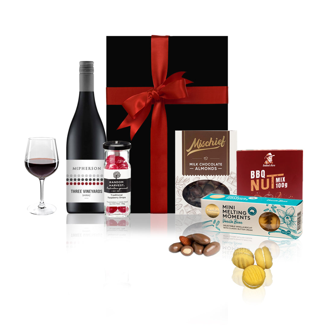 Red Wine & Gourmet Sweets Hamper