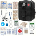 151pcs Portable First Aid Kit(Black, Includes Essential Tools)