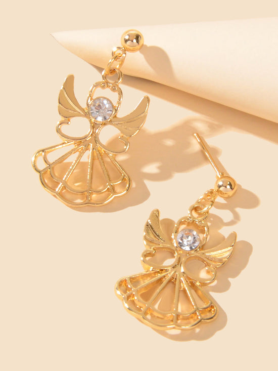 Female Jewellery Rhinestone Decor Little Fairy Earrings Gifts for Best Friends