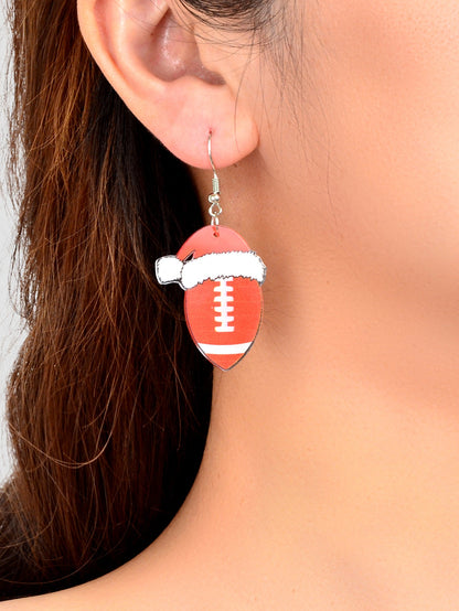 Christmas Gift Aussie Rules Footy Charm Earrings Australian Football Jewelry AFL