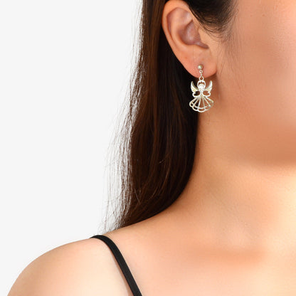 Female Jewellery Rhinestone Decor Little Fairy Earrings Gifts for Best Friends