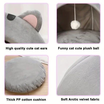 Cozy Cat Bed: Warm Pet House, Kitten Cave, and Sleeping Bag