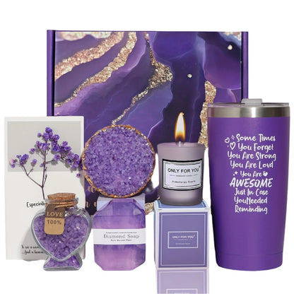NNETM Crystal Bath Purple Salt Gift Set Lavender
