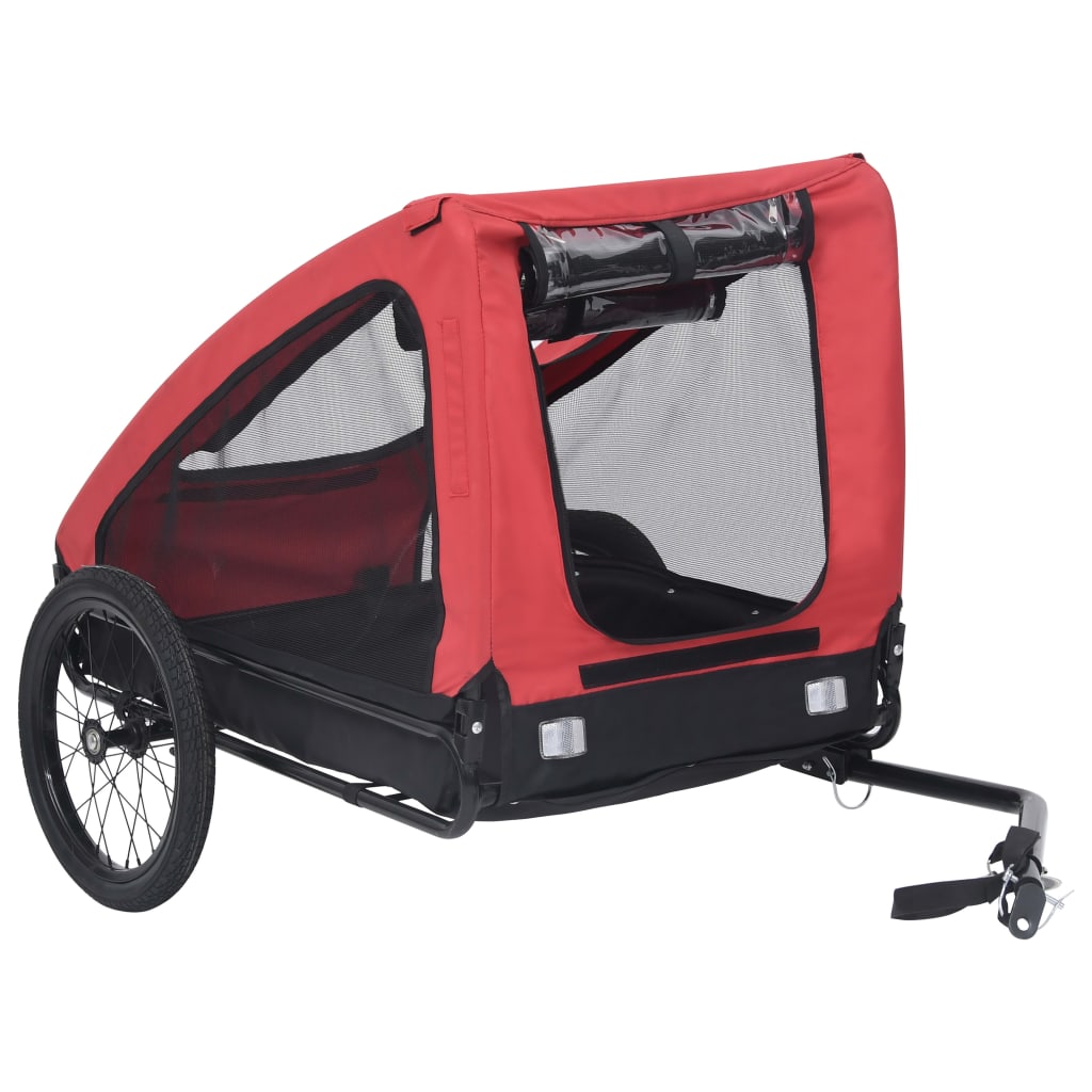 NNEVL Pet Trailer Red and Black