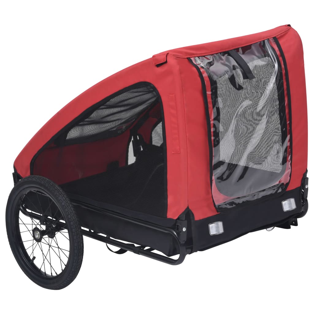 NNEVL Pet Trailer Red and Black