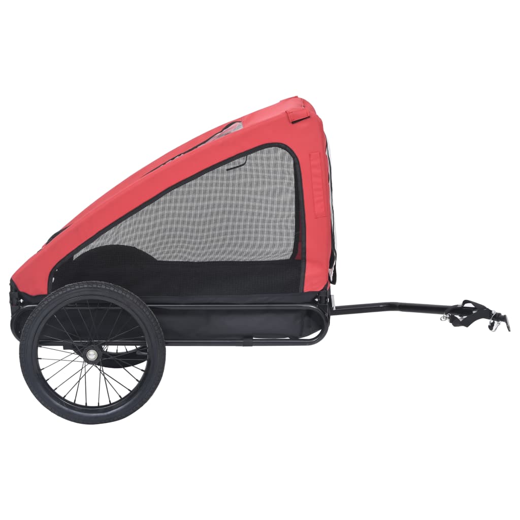 NNEVL Pet Trailer Red and Black