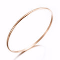 18ct Heavy Rose Gold Plated Plain Bangle - USA Made
