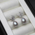 Genuine Freshwater Pearl & Simulated Diamond Floral Drop Earrings