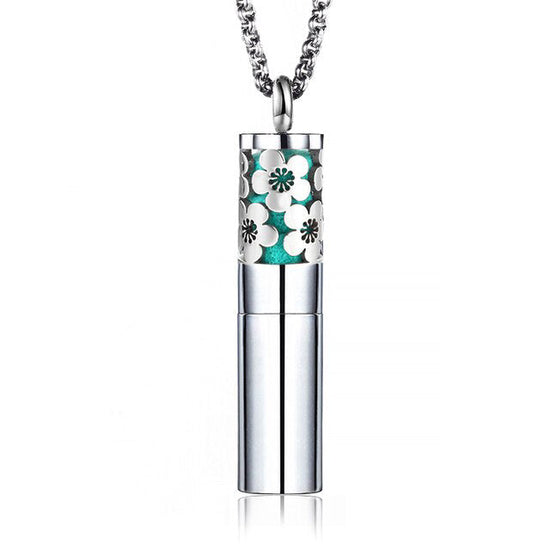 Designer Floral Perfume Essential Oil Locket Bottle Necklace