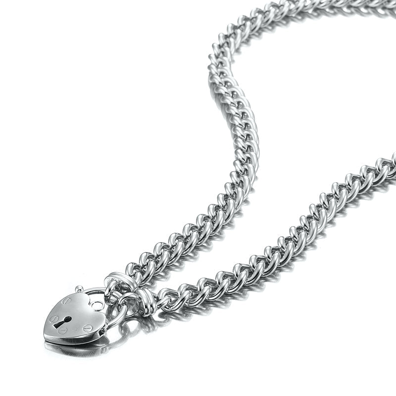 925 Sterling Silver Plated 8mm Euro Chain Necklace Featuring a Plain Locket - USA Made