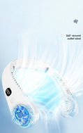 Portable Neck Fan Upgraded, Neckbrace Personal Hands Free, 5 Speed Gears Adjustment, 2000 mAh Wearable Bladeless Quiet Rechargeable for Outdoor Indoor, Gifts for Women Men- White Christmas Gifts