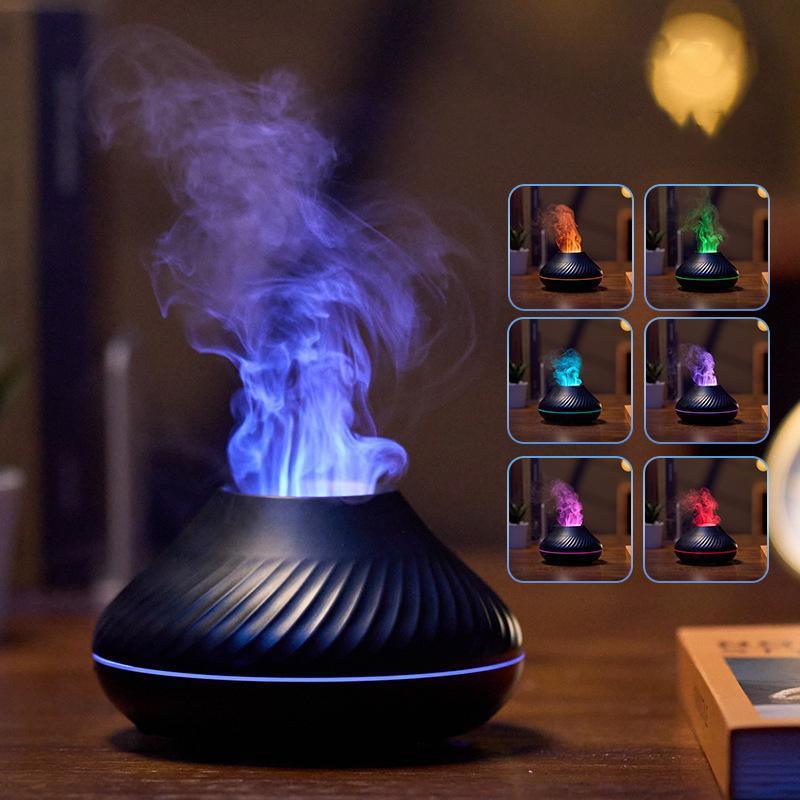 Flame Essential Oil Diffuser,Air Diffuser,Ultrasonic Aromatherapy Air Humidifier