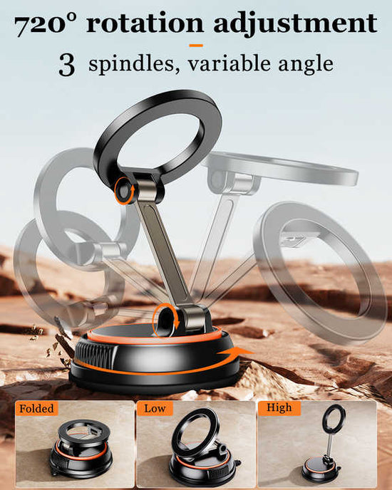 NNEDSZ 360 Degree Rotating Magnetic Phone Holder - Strong Suction and Stable Design