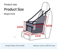 NNEDSZ Black Portable Pet Car Seat for Dogs and Cats - Adjustable Car Seat Cover, Pet Travel Car Carrier with Safety Belt