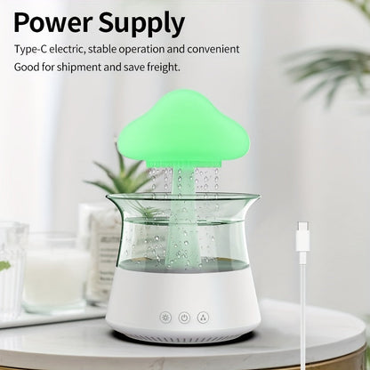 Rain Cloud Aromatherapy Essential Oil Diffuser Night Light