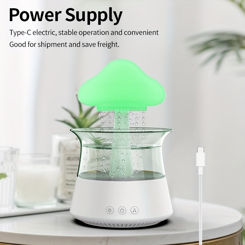 NNETM Rain Cloud Aromatherapy Essential Oil Diffuser Night Light