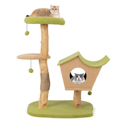 NNECW 110CM Cat Tree with Padded Top Perch for Pet