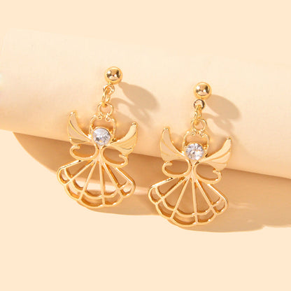 Female Jewellery Rhinestone Decor Little Fairy Earrings Gifts for Best Friends