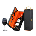 NNETM Luxury Leather Wine Gift Box with Sommelier Tools