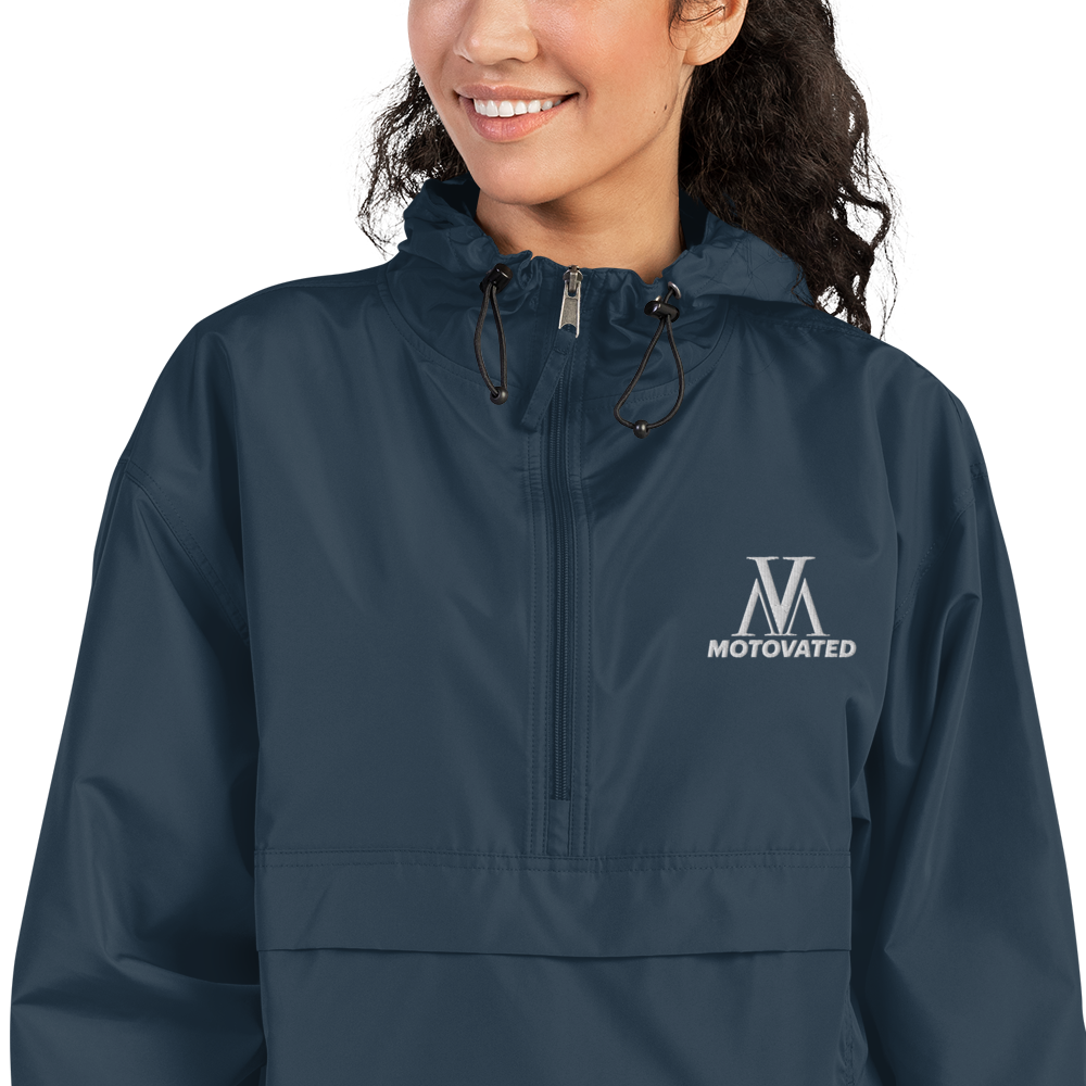 Embroidered Motovated Packable Jacket