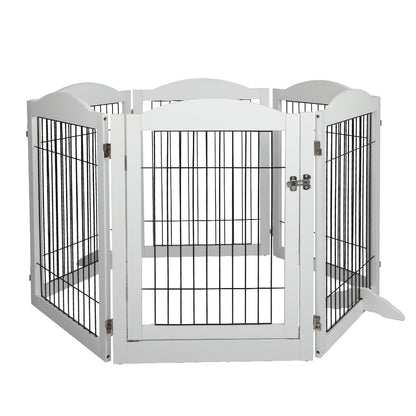 PaWz 6 Panels Pet Dog Playpen Puppy White
