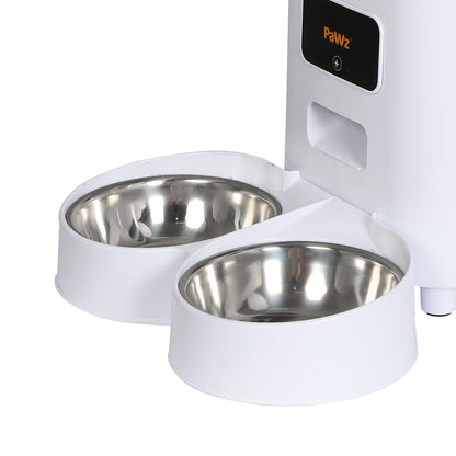 PaWz 5L Automatic Pet Feeder 2 Bowl White