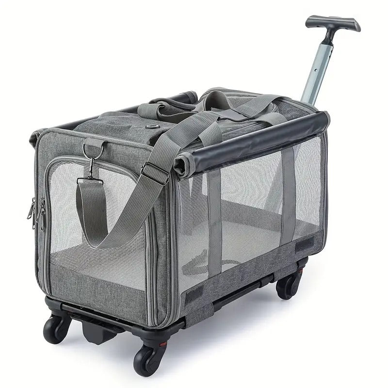 NNETM Pet Carrier with Aluminum Frame and Removable Base