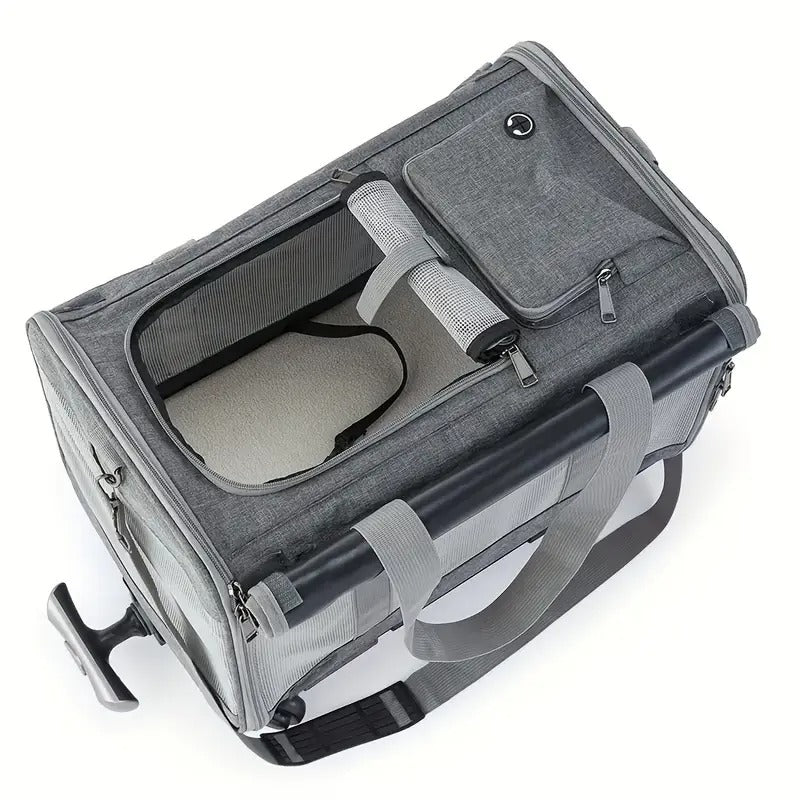 NNETM Pet Carrier with Aluminum Frame and Removable Base