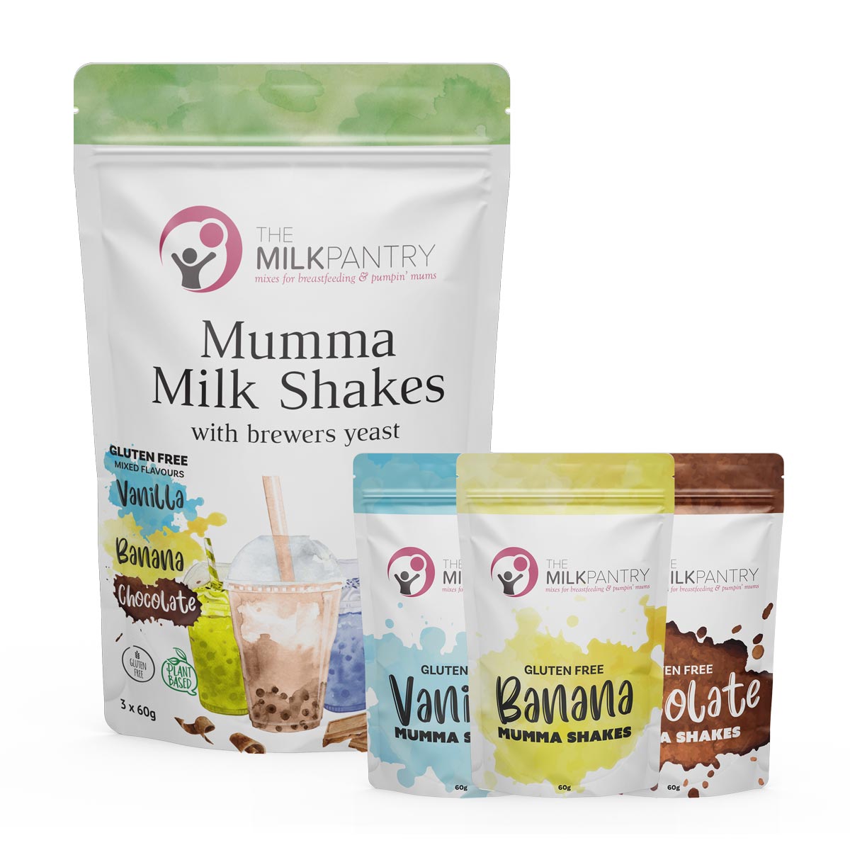 Gluten Free Mumma Shakes Sampler Pack (3 x 60g – 9 Serves) 🌱🥤💕-0