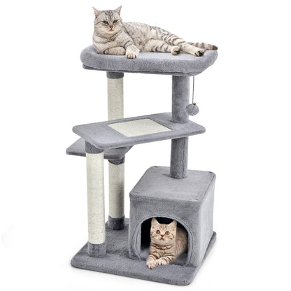 NNECW 4-Layer Cat Tree with Scratching Posts for pet