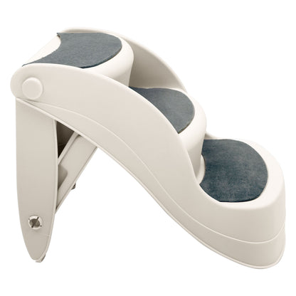 NNEDPE 38cm Foldable Pet Stairs Ramp - White