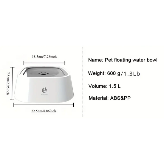 Non-Spill Anti-Splash Pet Water Bowl for Dogs