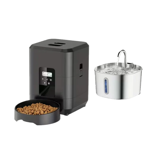 NNETM Smart Pet Water Dispenser & Automatic Cat Feeder Set